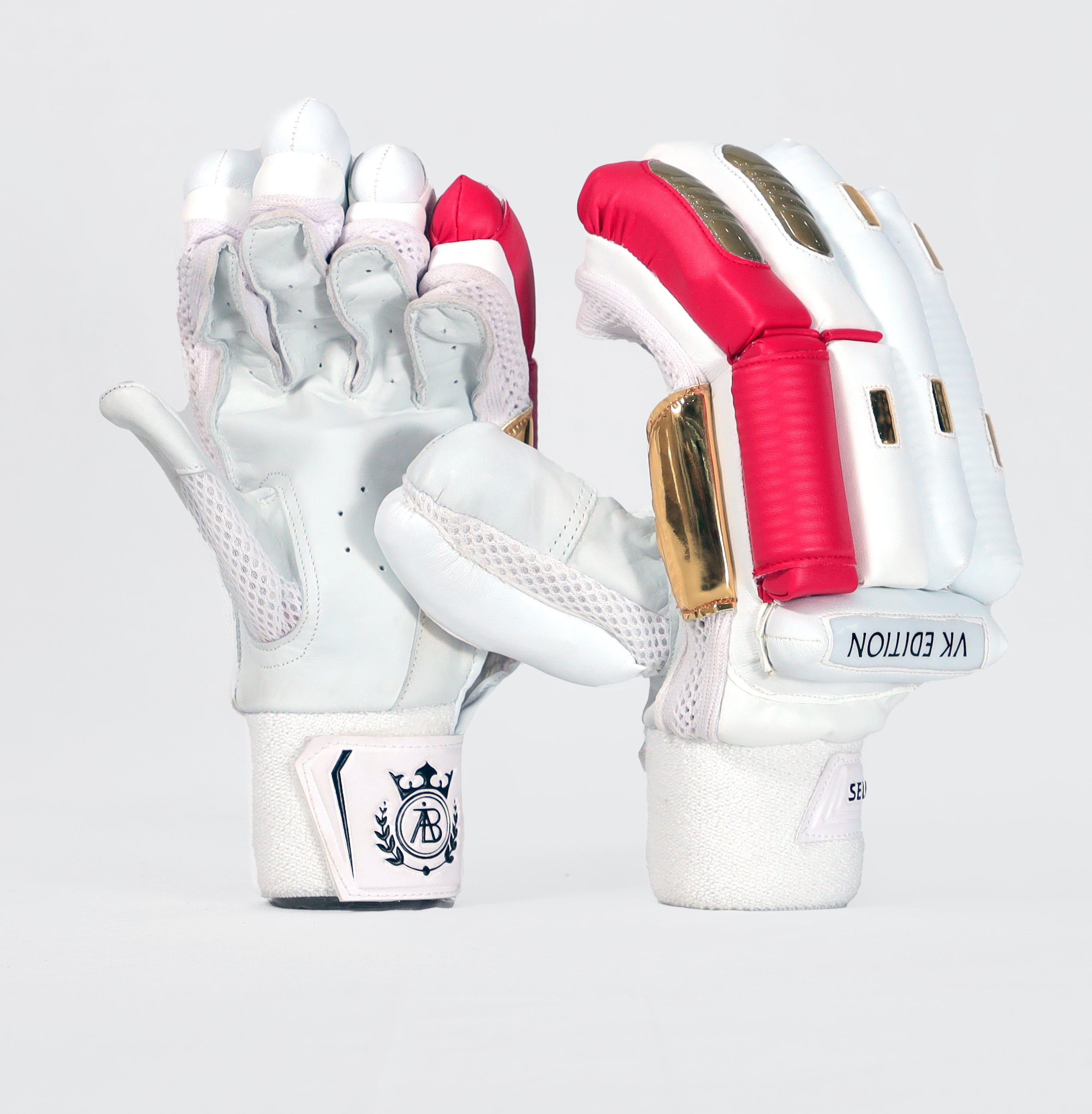 BB VK Edition Batting Gloves Red & White
