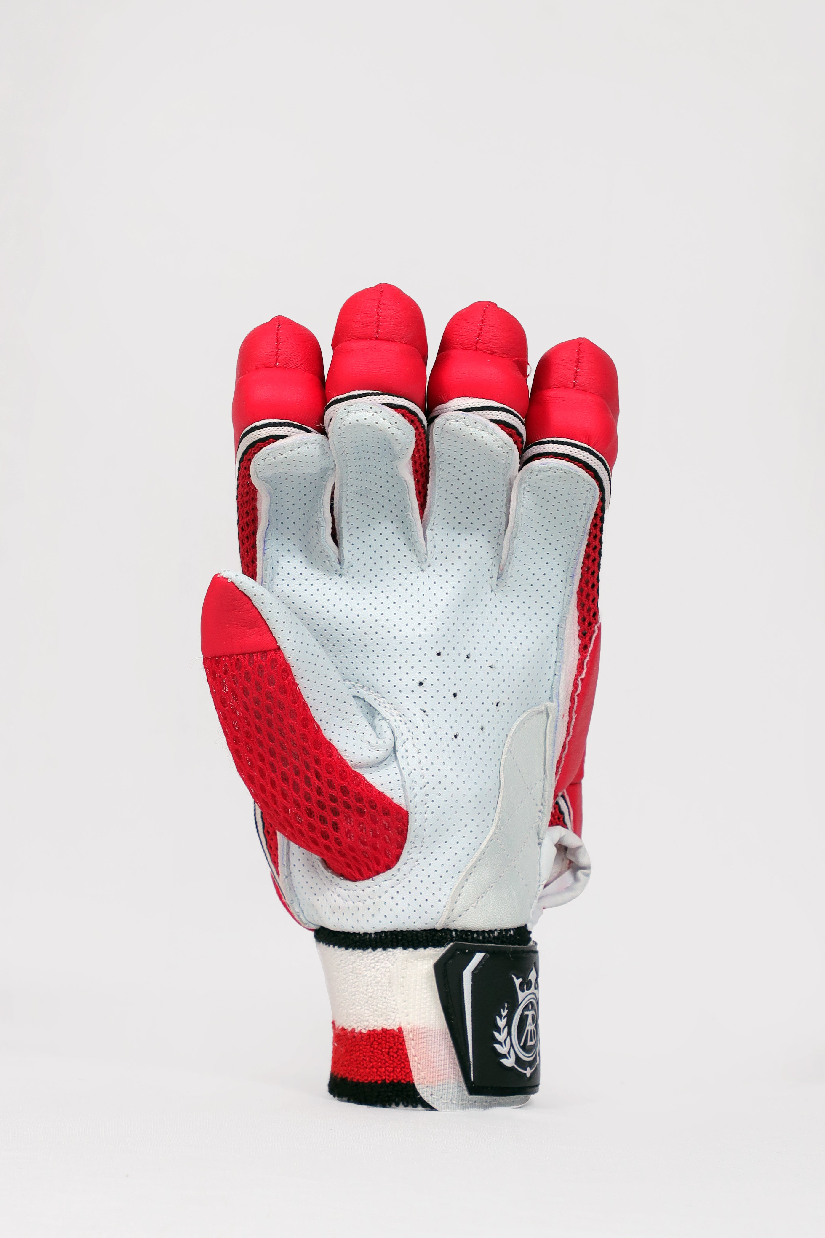 BB Test White Edition Red Color Batting Gloves