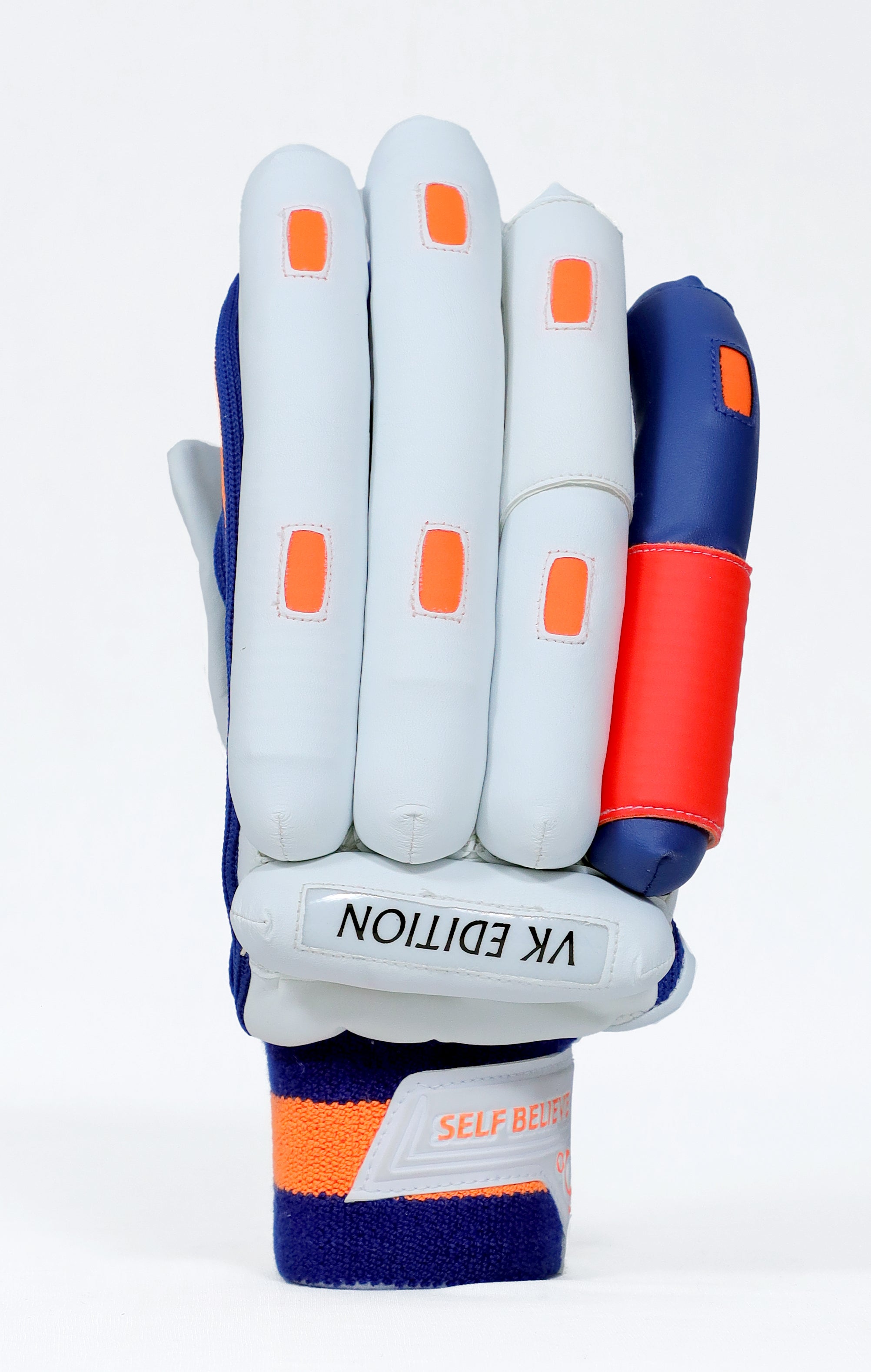 BB VK Edition Batting Gloves Blue & Orange