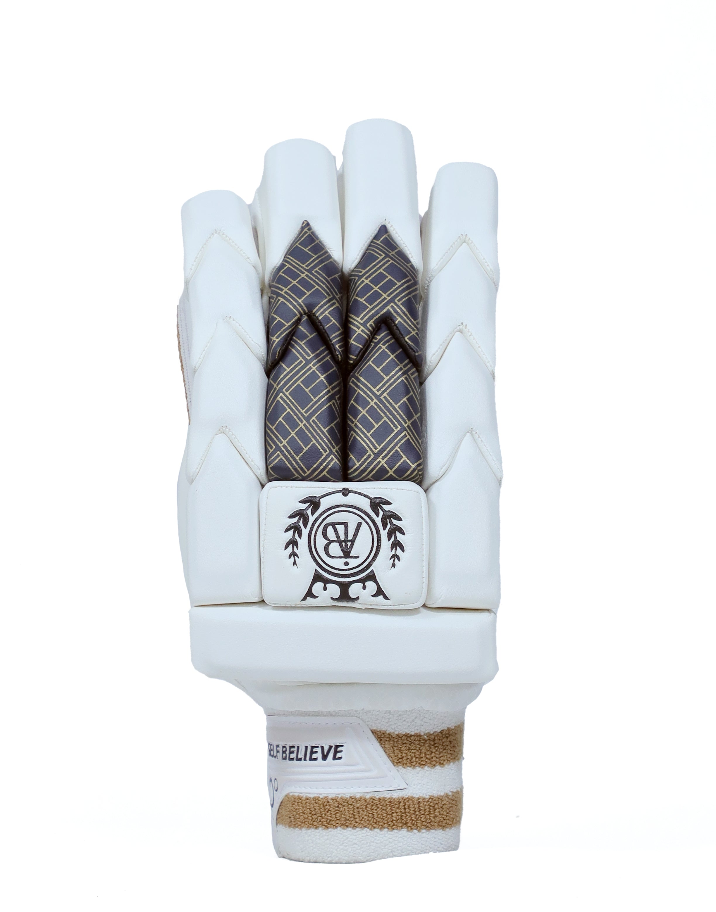 BB Limited Edition Batting Gloves Black & White (Cut-Finger)