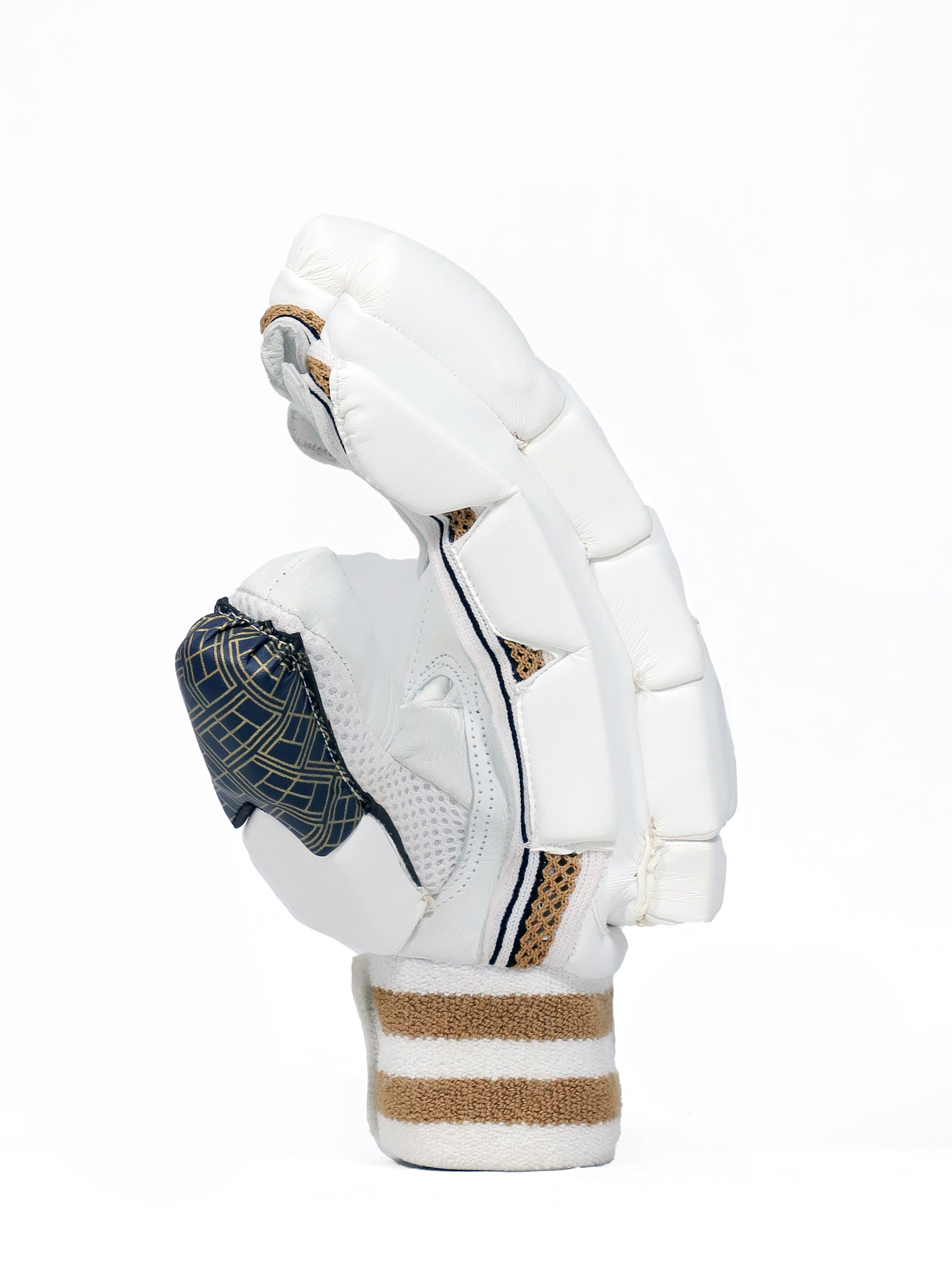BB Limited Edition Batting Gloves Black & White (Cut-Finger)