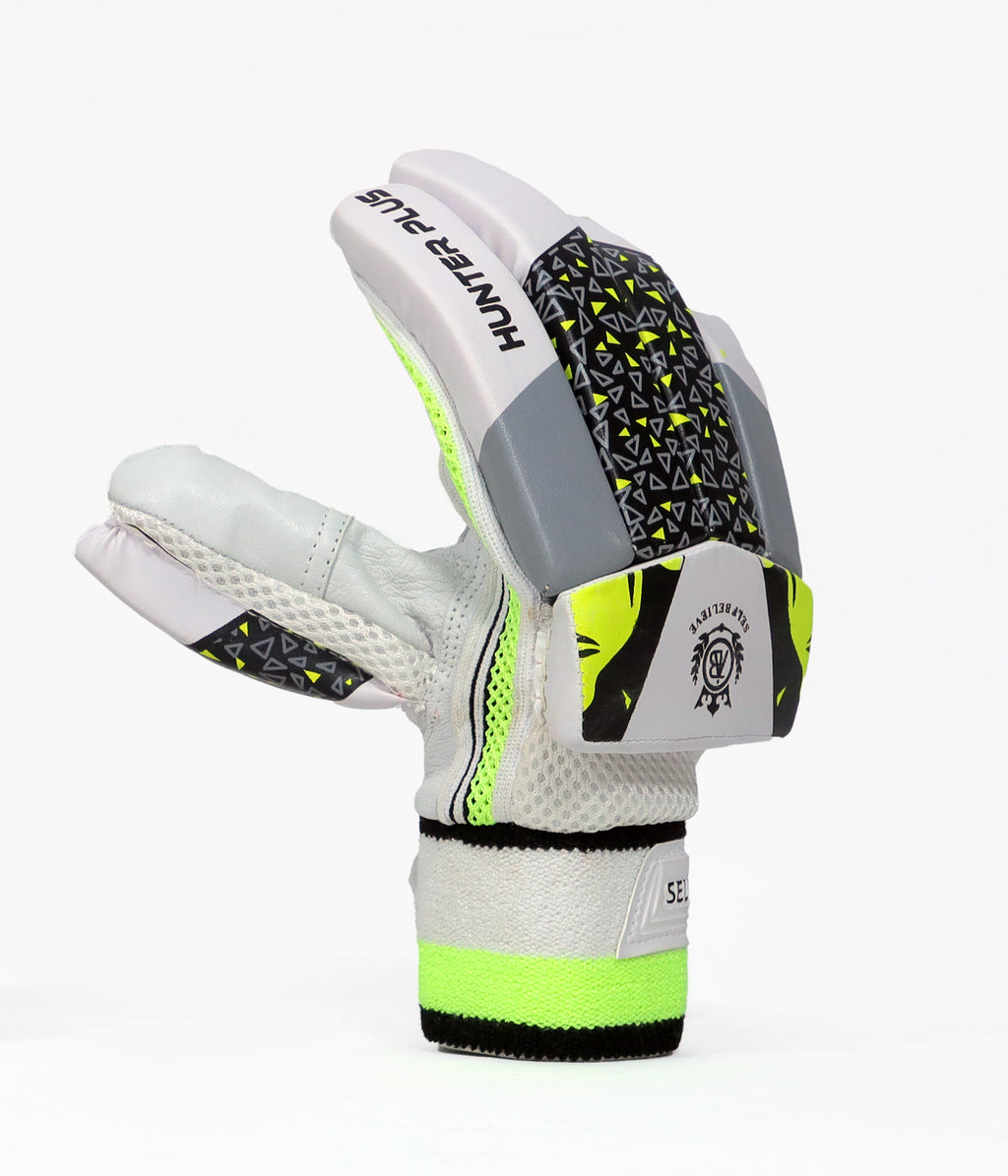 BB Combo Batting Gloves Neon & White