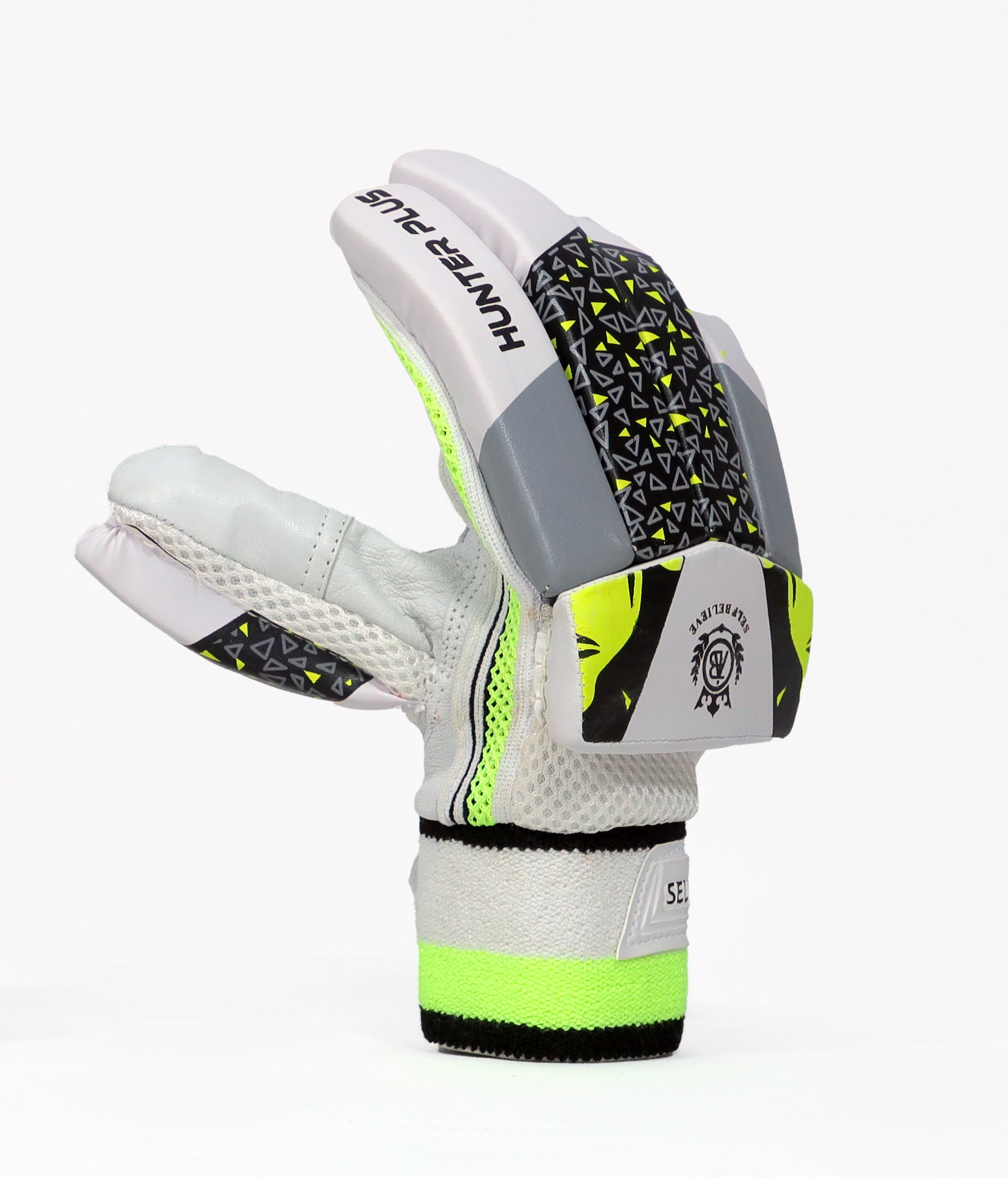 BB Combo Batting Gloves Neon & White